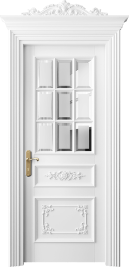 Дверь межкомнатная 6512 ББЛ САТ Ф. Цвет Бук белоснежный. Материал Массив бука эмаль. Коллекция Imperial. Картинка.