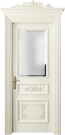 Дверь межкомнатная 6502 БМБ САТ Ф. Цвет Бук молочно-белый. Материал Массив бука эмаль. Коллекция Imperial. Картинка.
