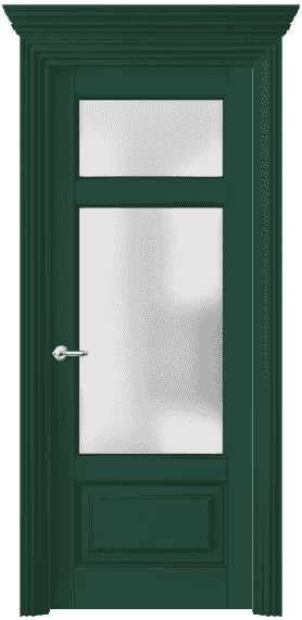Дверь межкомнатная 6222 Сосновый зелёный RAL 6028. Цвет RAL. Материал Массив бука эмаль. Коллекция Royal. Картинка.