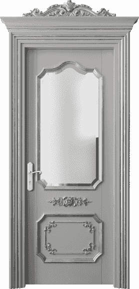 Дверь межкомнатная 6602 БНСРСА САТ-Ф. Цвет Бук нейтральный серый серебряный антик. Материал Массив бука эмаль с патиной серебро античное. Коллекция Imperial. Картинка.