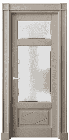 Дверь межкомнатная 6346 ББСК САТ Ф. Цвет Бук бисквитный. Материал Массив бука эмаль. Коллекция Toscana Rombo. Картинка.