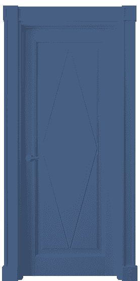 Дверь межкомнатная 6341 Отдалённо-синий RAL 5023. Цвет RAL. Материал Массив бука эмаль. Коллекция Toscana Rombo. Картинка.