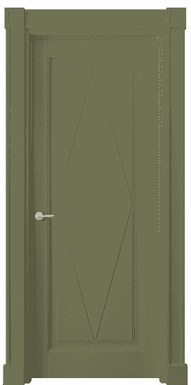 Дверь межкомнатная 6341 Тростниково-зелёный RAL 6013. Цвет RAL. Материал Массив бука эмаль. Коллекция Toscana Rombo. Картинка.