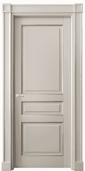 Дверь межкомнатная 6305 БСБЖС. Цвет Бук светло-бежевый серебряный антик. Материал  Массив бука эмаль с патиной. Коллекция Toscana Plano. Картинка.
