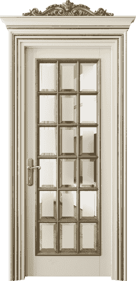 Дверь межкомнатная 6510 БМЦПА САТ-Ф. Цвет Бук марципановый золотой антик. Материал Массив бука эмаль с патиной золото античное. Коллекция Imperial. Картинка.