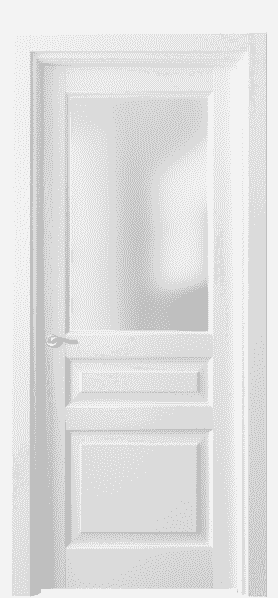Дверь межкомнатная 0710 ДБС САТ. Цвет Дуб белоснежный. Материал Массив дуба эмаль. Коллекция Lignum. Картинка.