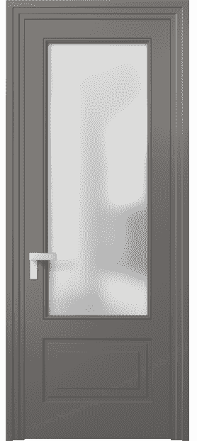 Дверь межкомнатная 8342 МКЛС Сатин. Цвет Матовый классический серый. Материал Гладкая эмаль. Коллекция Rocca. Картинка.