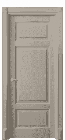 Дверь межкомнатная 0721 ББСКС. Цвет Бук бисквитный с серебром. Материал  Массив бука эмаль с патиной. Коллекция Lignum. Картинка.