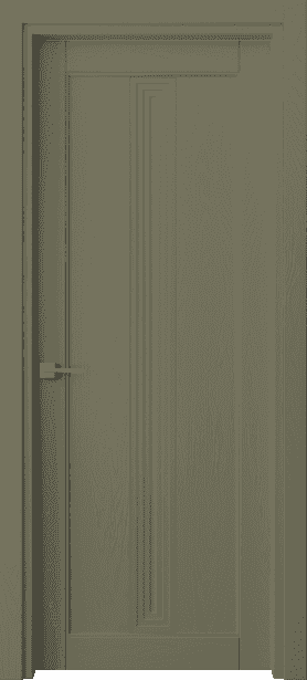 Дверь межкомнатная 6121 Оливково-серый RAL 7002. Цвет RAL. Материал Массив дуба эмаль. Коллекция Ego. Картинка.