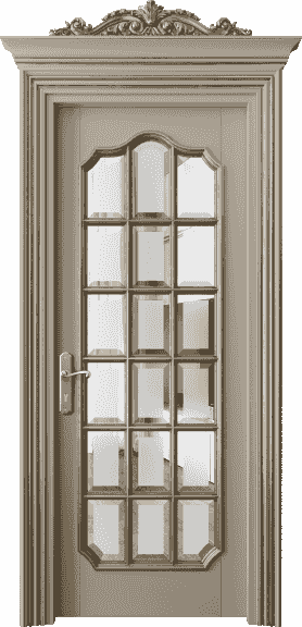 Дверь межкомнатная 6610 ББСКПА САТ-Ф. Цвет Бук бисквитный золотой антик. Материал Массив бука эмаль с патиной золото античное. Коллекция Imperial. Картинка.
