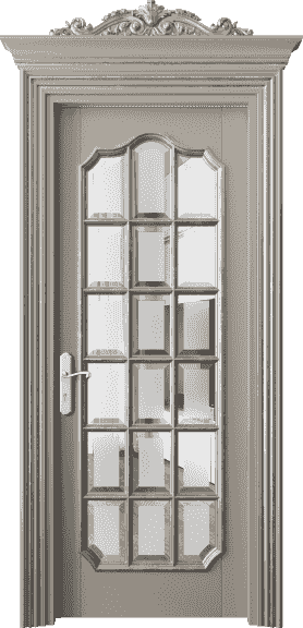 Дверь межкомнатная 6610 ББСКСА САТ-Ф. Цвет Бук бисквитный серебряный антик. Материал Массив бука эмаль с патиной серебро античное. Коллекция Imperial. Картинка.