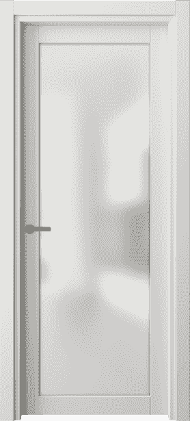 Дверь межкомнатная 2102 СТБЛ САТ. Цвет Софт-тач белоснежный. Материал Полипропилен. Коллекция Neo. Картинка.