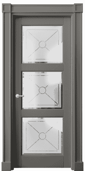 Дверь межкомнатная 6310 БКЛС САТ-Ф. Цвет Бук классический серый. Материал Массив бука эмаль. Коллекция Toscana Litera. Картинка.