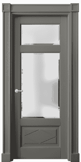 Дверь межкомнатная 6346 БКЛС САТ Ф. Цвет Бук классический серый. Материал Массив бука эмаль. Коллекция Toscana Rombo. Картинка.