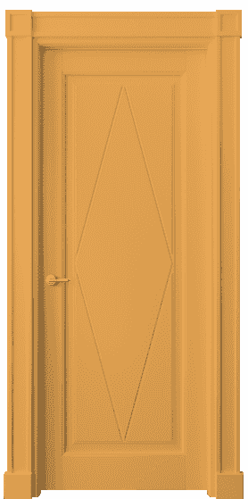 Дверь межкомнатная 6341 Пастельно-жёлтый RAL 1034. Цвет RAL. Материал Массив бука эмаль. Коллекция Toscana Rombo. Картинка.