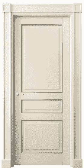 Дверь межкомнатная 6305 БМЦС. Цвет Бук марципановый с серебром. Материал  Массив бука эмаль с патиной. Коллекция Toscana Plano. Картинка.