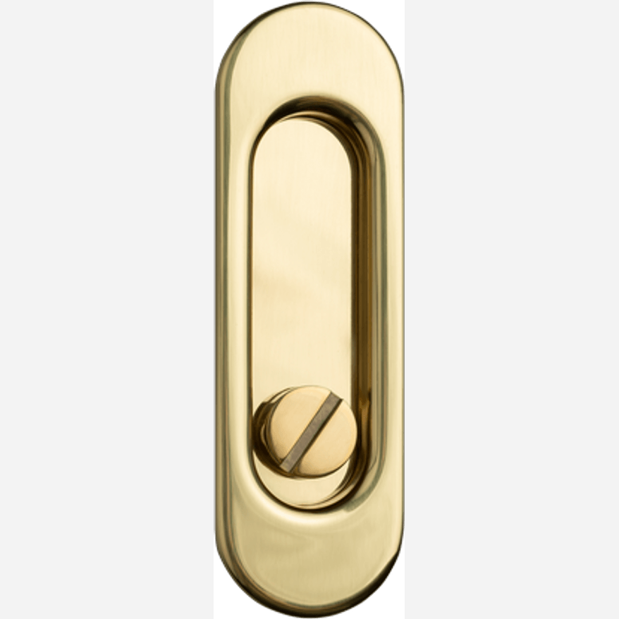 Ручка-лодочка для раздвижной двери с заверткой полированное золото