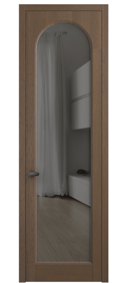 Межкомнатная дверь Палаццо 6804 Дуб туманный матовый Прозрачное серое стекло, триплекс Цена 1120611 ₸ | Volhovec