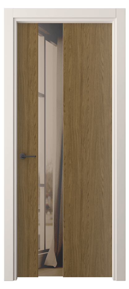 Межкомнатная дверь Freedom 4224 Торфяной дуб Двустороннее бронзовое зеркало, триплекс Цена 267100 ₸ | Volhovec