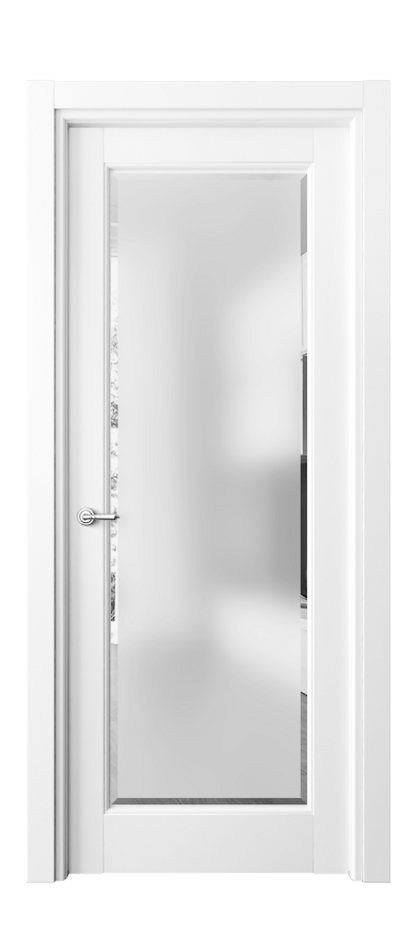 Дверь межкомнатная Тоскана Ромбо 6300 Матовый белоснежный Сатинированное стекло с фацетом Гладкий наличник МБЛ Цена 712900 ₸ Наличники уже входят в базовый комплект. Фабрика дверей Волховец 8 (800) 551 43 19 Межкомнатная дверь Тоскана Ромбо 6300 Матовый белоснежный Сатинированное стекло с фацетом Цена 712900 ₸ | Volhovec