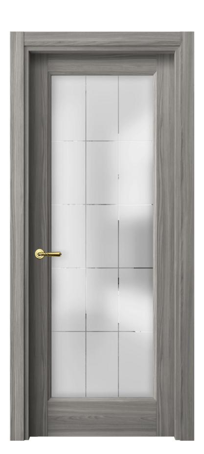 Межкомнатная дверь Galant 1402 Имбирный ясень Сатинированное стекло с гравировкой "Лофт" Цена 233370 ₸ | Volhovec