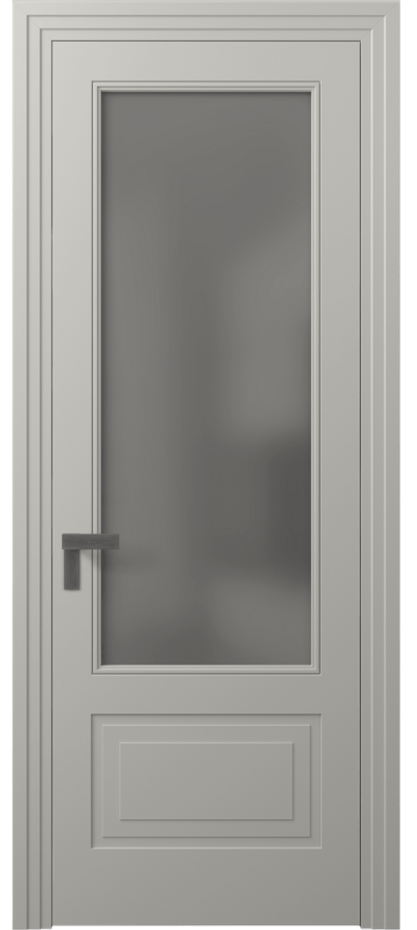 Межкомнатная дверь Rocca 8342 Матовый тёплый серый Сатинированное серое стекло, триплекс Цена 517290 ₸ | Volhovec