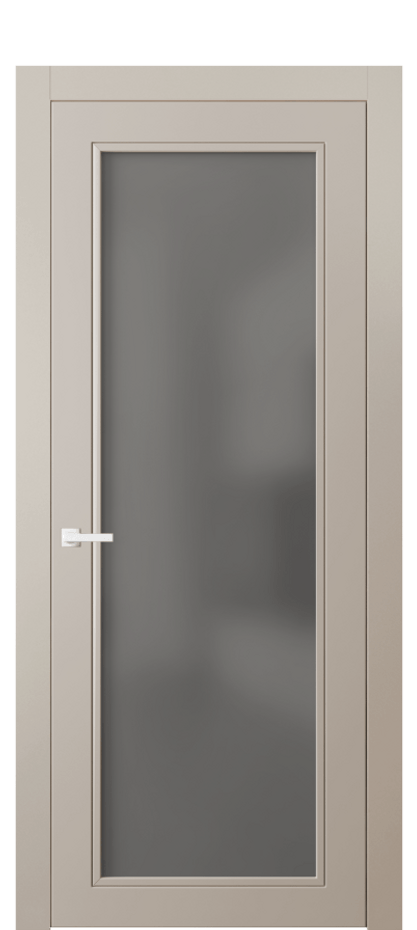 Межкомнатная дверь Neo Classic 8000 Матовый светло-бежевый Сатинированное серое стекло, триплекс Цена 393860 ₸ | Volhovec