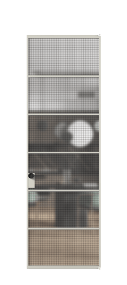 Алюминиевая дверь АЛПЛ040.04 Алюминий тёплый серый Декоративное стекло с сеткой "Mesh silver", триплекс. Без короба АТСР Цена 841960 Стоимость комплекта двери включает:
1. Полотно (600/650/700/750/800/850/900/950*2000-2400 мм).
2. Короб
3. Комплект фурнитуры (2 торцевые петли и магнитный замок с ответной планкой). Фабрика дверей Волховец 8 (800) 551 43 19 Алюминиевая дверь АЛПЛ040.04 Алюминий тёплый серый Декоративное стекло с сеткой "Mesh silver", триплекс Цена 841960 | Volhovec