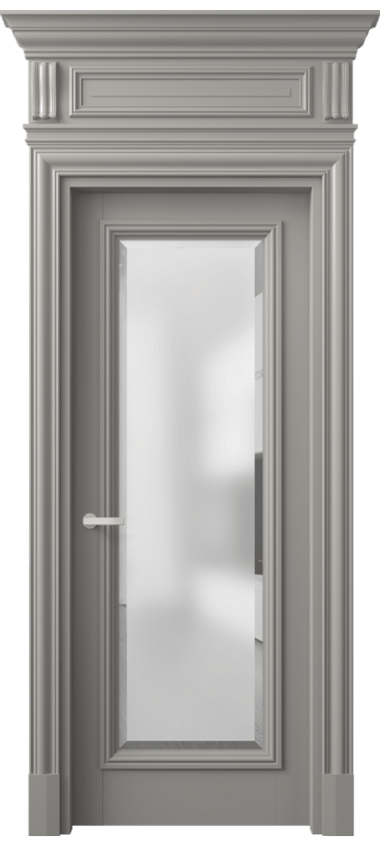 Межкомнатная дверь Antique 7300 Бук нейтральный серый Сатинированное стекло с фацетом, 6 мм Цена 968630 ₸ | Volhovec