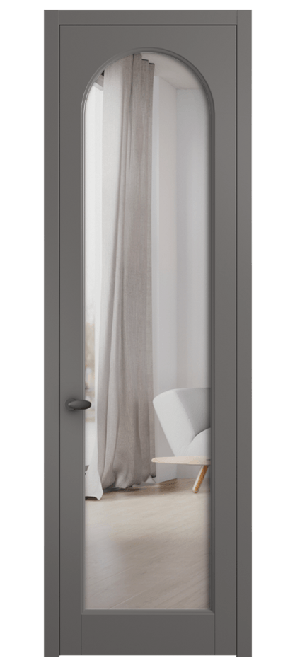 Межкомнатная дверь Palazzo 6804 Матовый классический серый Двустороннее зеркало, триплекс Цена 617900 ₸ | Volhovec