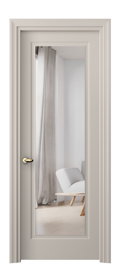 Межкомнатная дверь Esse 8503 Матовый светло-бежевый Двустороннее зеркало, триплекс Цена 337830 ₸ | Volhovec