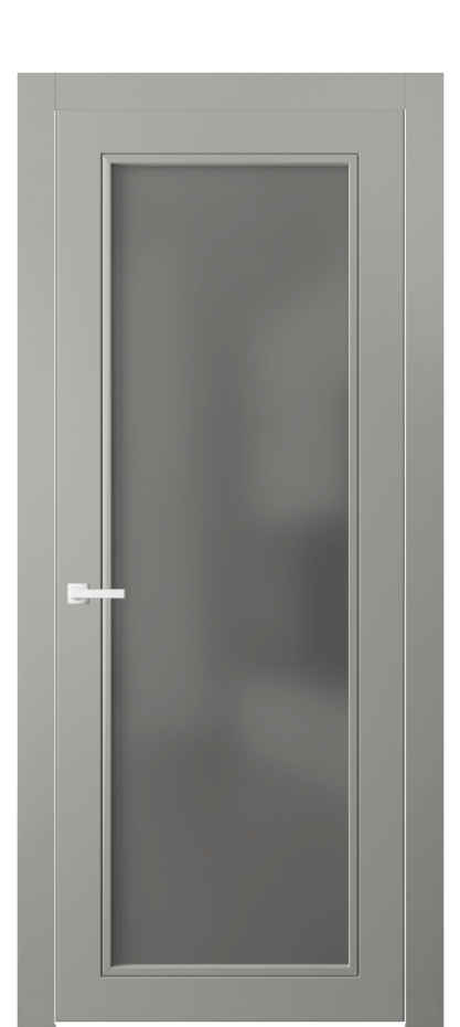 Межкомнатная дверь Neo Classic 8000 Матовый нейтральный серый Сатинированное серое стекло, триплекс, 8 мм Цена 300010 ₸ | Volhovec