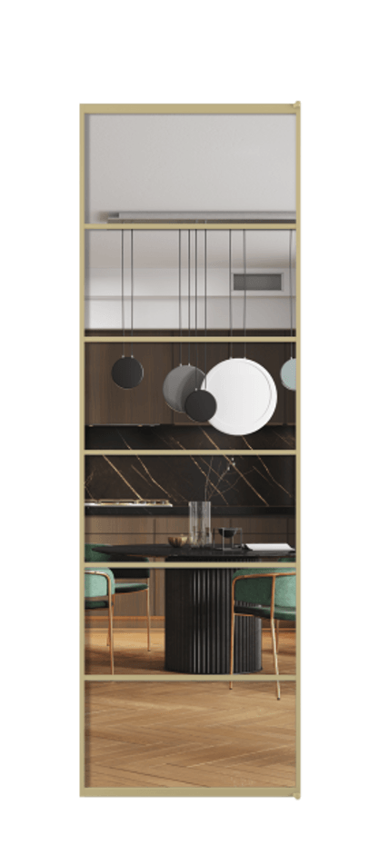 Алюминиевая дверь АЛПЛ040.04  Прозрачное стекло "Кристал Вижн", калёное Цена 1100207  | Volhovec