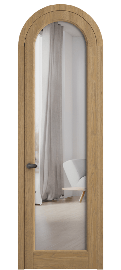 Межкомнатная дверь Палаццо 6814 Дуб пшеничный матовый Двустороннее зеркало, триплекс Цена 1575118 ₸ | Volhovec