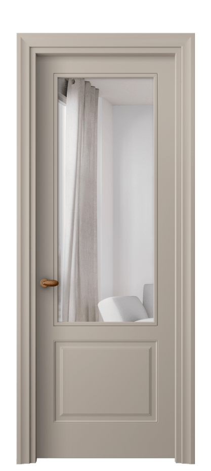 Межкомнатная дверь Эссе 8552 Матовый бисквитный Двустороннее зеркало, триплекс Цена 443008 ₸ | Volhovec