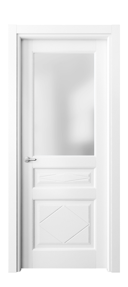 Дверь межкомнатная Тоскана Ромбо 6344 Матовый белоснежный Сатинированное стекло Гладкий наличник МБЛ Цена 747676 ₸ Наличники уже входят в базовый комплект. Фабрика дверей Волховец 8 (800) 551 43 19 Межкомнатная дверь Тоскана Ромбо 6344 Матовый белоснежный Сатинированное стекло Цена 747676 ₸ | Volhovec
