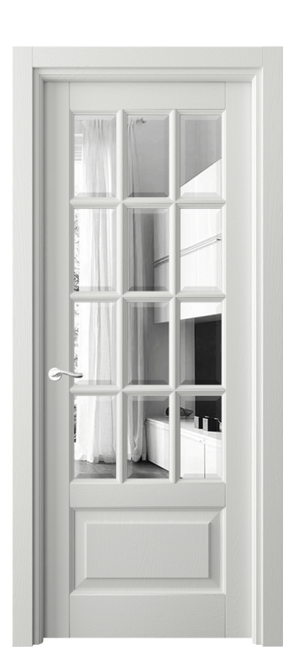 Межкомнатная дверь Lignum 0728 Дуб светло-серый Двустороннее зеркало с фацетом, триплекс, 8 мм Цена 775250 ₸ | Volhovec