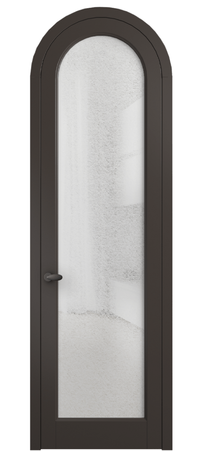 Межкомнатная дверь Palazzo 6814 Матовый антрацит Фактурное стекло "Лёд", триплекс Цена 818400 ₸ | Volhovec