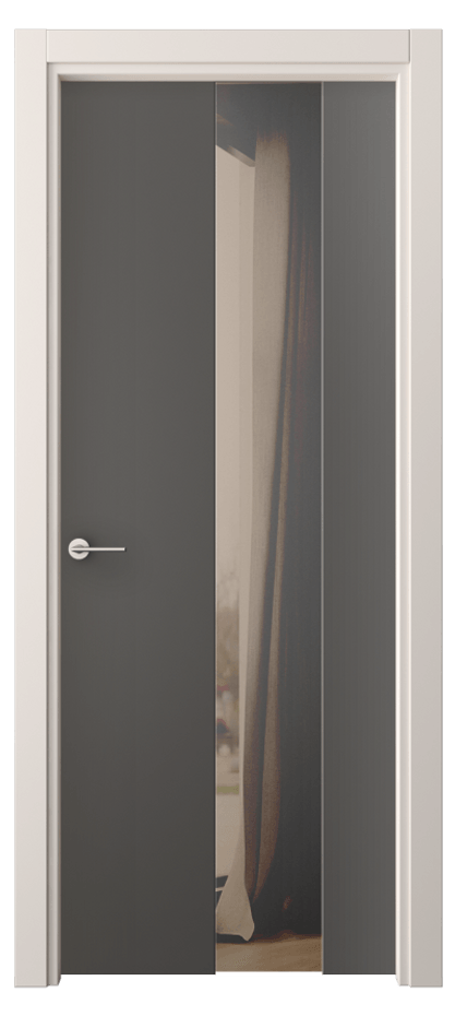 Межкомнатная дверь Фридом 4226 ПЭТ графитовый Двустороннее бронзовое зеркало, триплекс Цена 262326 ₸ | Volhovec