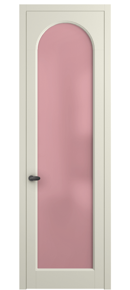 Межкомнатная дверь Палаццо 6804 Матовый молочно-белый Сатинированное розовое стекло, триплекс Цена 733539 ₸ | Volhovec