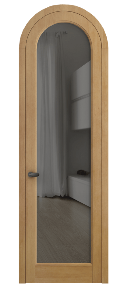 Межкомнатная дверь Палаццо 6814 Бук натуральный матовый Прозрачное серое стекло, триплекс Цена 1298347 ₸ | Volhovec