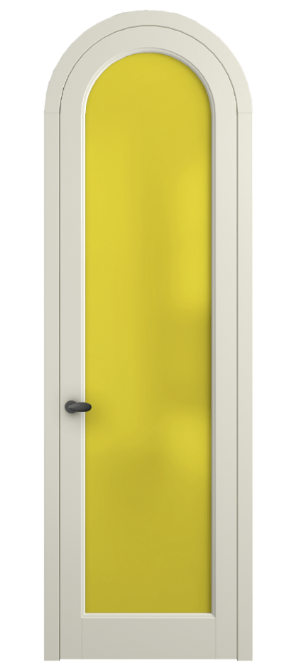 Межкомнатная дверь Palazzo 6814 Матовый молочно-белый Сатинированное жёлтое стекло, триплекс, 6мм Цена 735000 ₸ | Volhovec