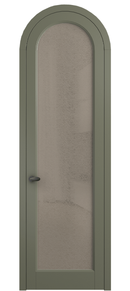 Межкомнатная дверь Палаццо 6814 Матовый оливковый тёмный Фактурное бронзовое стекло "Лёд", триплекс Цена 991562 ₸ | Volhovec