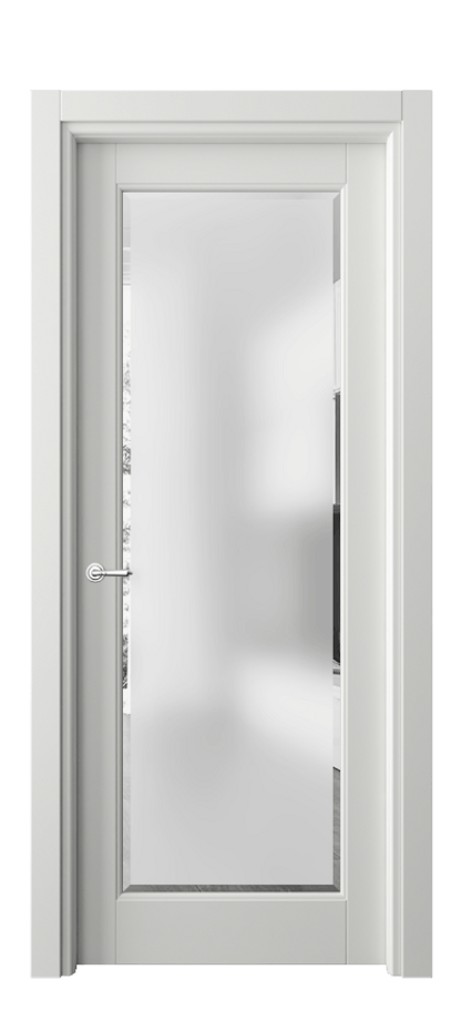 Межкомнатная дверь Toscana Rombo 6300 Бук светло-серый Сатинированное стекло с фацетом Цена 454760 ₸ | Volhovec