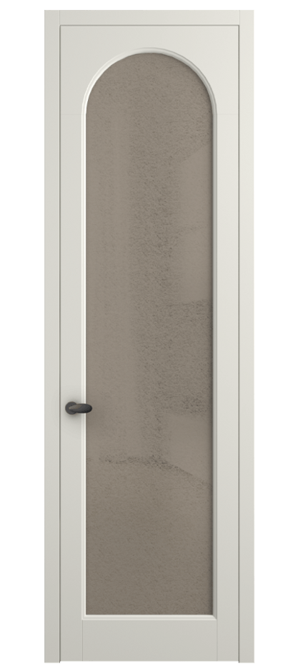 Межкомнатная дверь Palazzo 6804 Матовый жемчужный Фактурное бронзовое стекло "Лёд", триплекс Цена 642900 ₸ | Volhovec