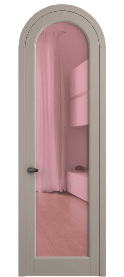 Межкомнатная дверь Palazzo 6814 Матовый бисквитный Прозрачное розовое стекло, триплекс Цена 781000 ₸ | Volhovec