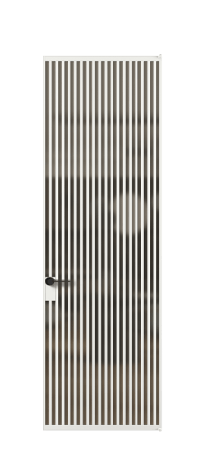 Алюминиевая дверь АЛПЛ040.06 Алюминий белоснежный Сатинированное бронзовое стекло, триплекс Цена 1207380  | Volhovec