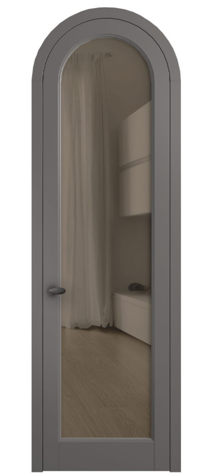 Межкомнатная дверь Palazzo 6814 Матовый классический серый Прозрачное бронзовое стекло, триплекс Цена 781000 ₸ | Volhovec