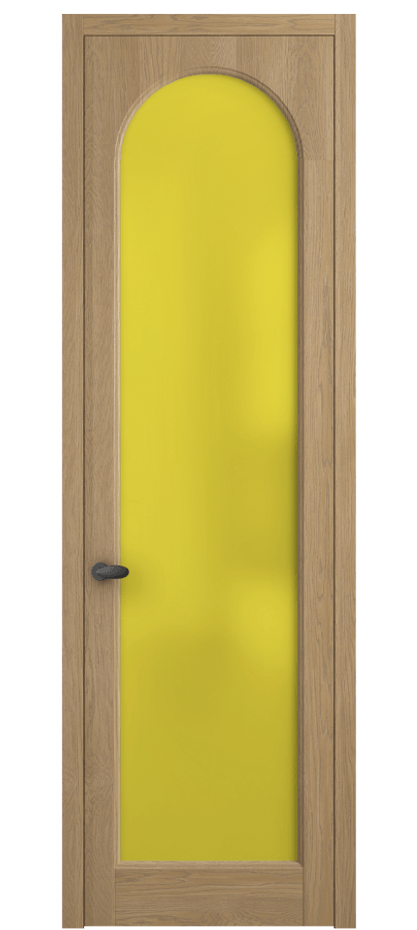 Межкомнатная дверь Palazzo 6804 Дуб соломенный матовый Сатинированное жёлтое стекло, триплекс, 6мм Цена 871200 ₸ | Volhovec