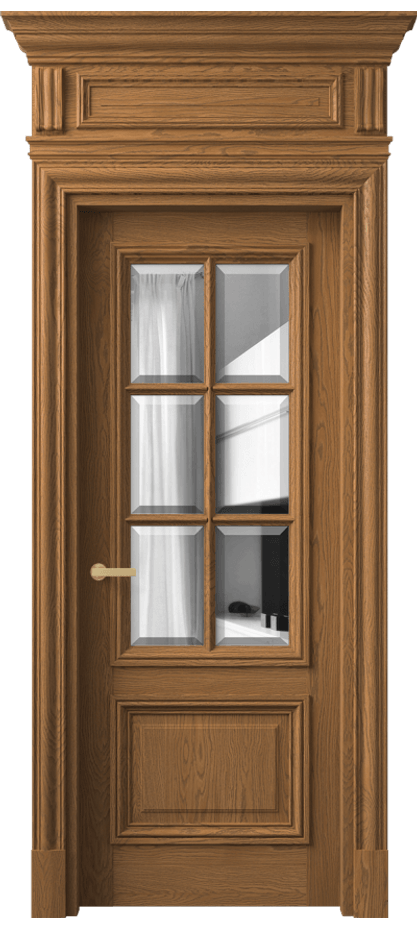 Межкомнатная дверь Антик 7312 Дуб пряный матовый Двустороннее зеркало с фацетом, триплекс Цена 2238886 ₸ | Volhovec